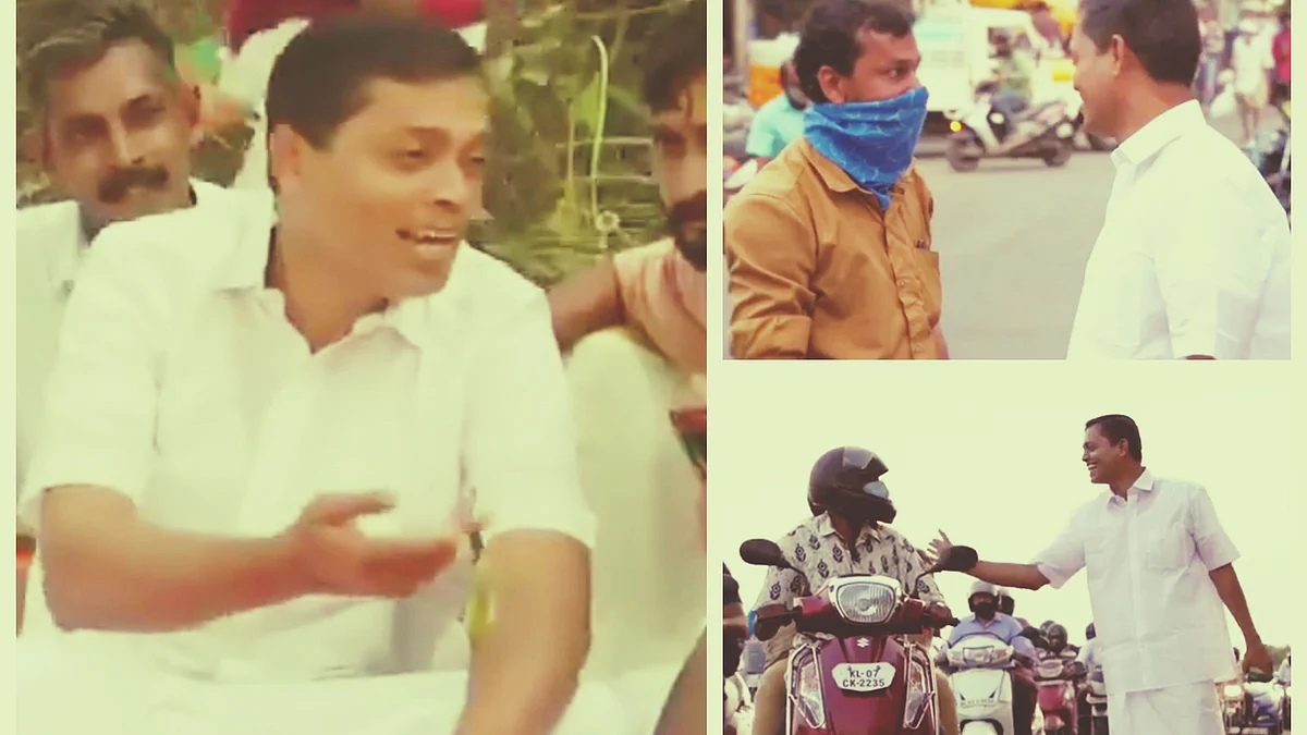 Kochi BJP candidate CG Rajagopal woos voters with songs for Kerala Assembly Elections