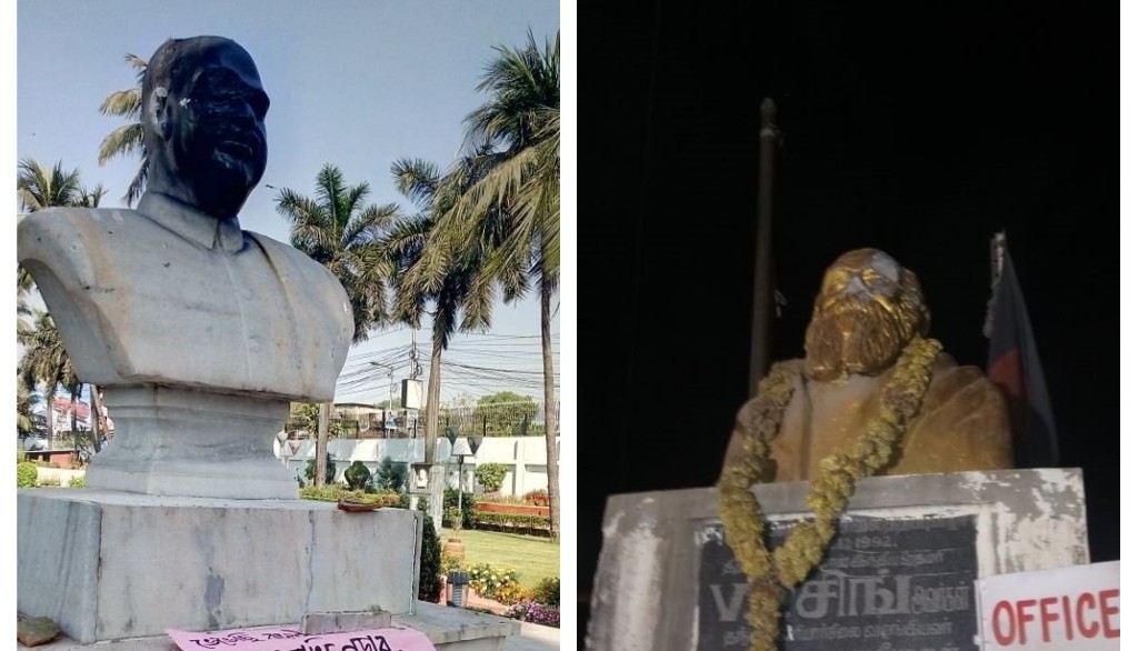 त्रिपुरा में ‘लेनिन’ और तमिलनाडु में ‘पेरियार’ के बाद अब कोलकाता में ‘श्यामा प्रसाद मुखर्जी’ की मूर्ति पर हमला