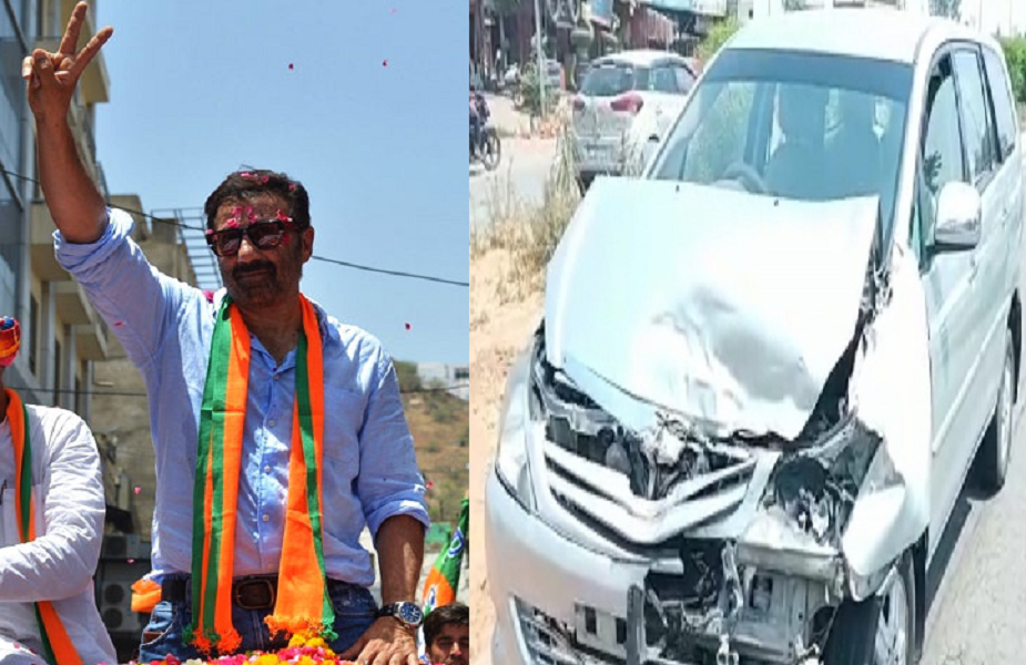 पंजाब: सड़क हादसे में बाल-बाल बचे सनी देओल, कार का टायर फटा, काफिले की गाड़ियां आपस में टकराईं