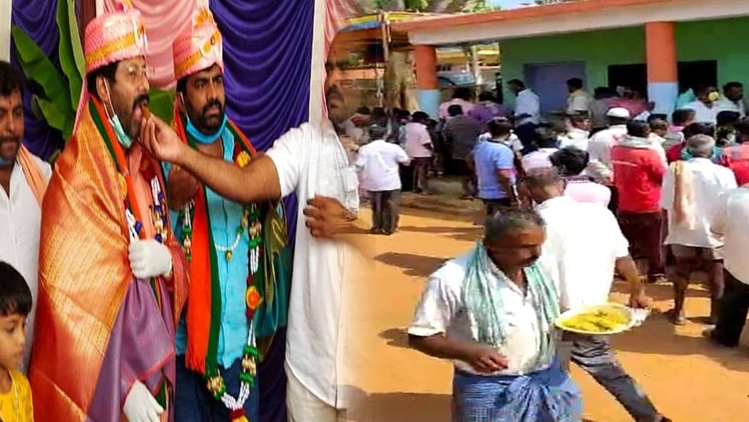 बीजेपी MLA ने उड़ाई सोशल डिस्टेंसिंग ...