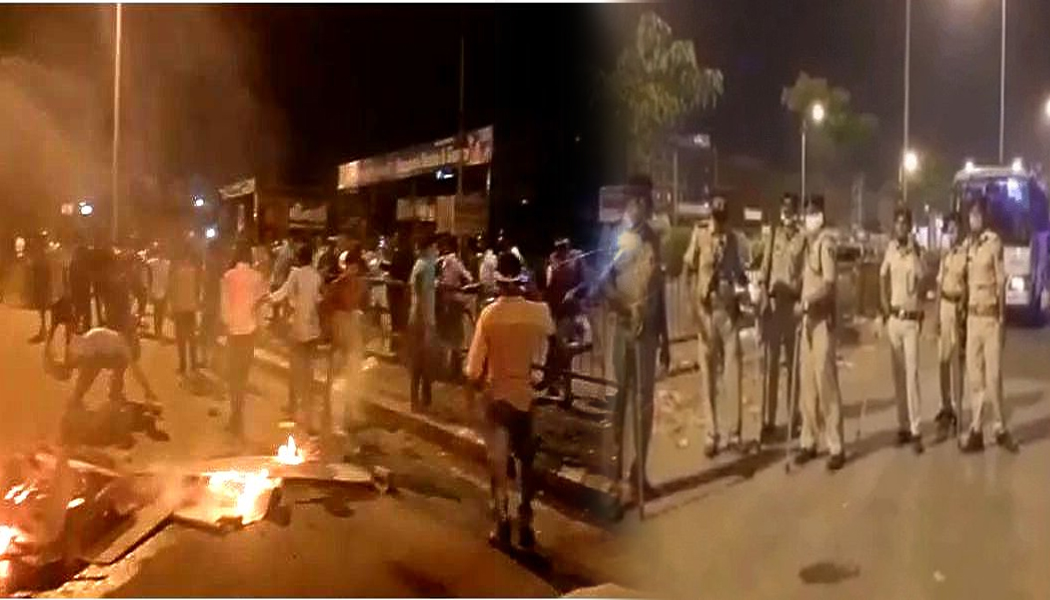 लॉकडाउन के सन्नाटे के बीच गुजरात में बवाल, घर वापसी की मांग को लेकर मजदूरों ने फूंक दी गाड़ियां