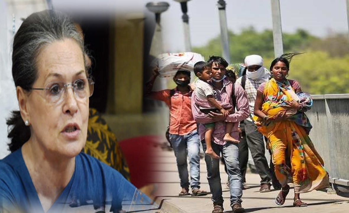 मेहनतकश मजदूरों और कामगारों के घर लौटने का यात्रा खर्च उठाएगी कांग्रेस : सोनिया गांधी