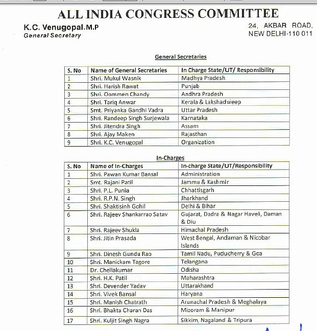 कांग्रेस में पार्टी को मजबूती देने के लिए बड़ा फेरबदल, नई कार्यसमिति के साथ विशेष सलाहकार समिति बनाई गई