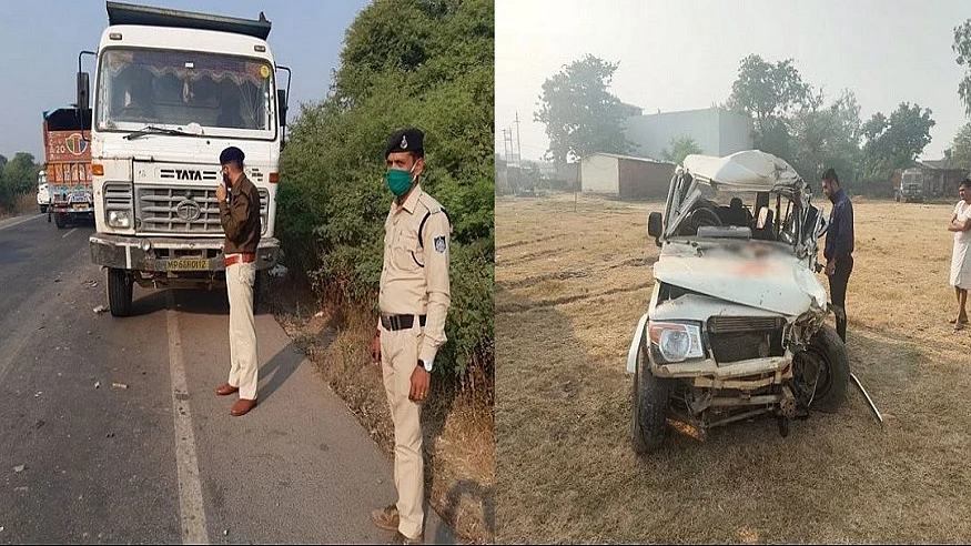 मध्य प्रदेश के सतना में भीषण सड़क हादसा, कार और ट्रक की टक्कर में 7 लोगों की दर्दनाक मौत, 5 घायल