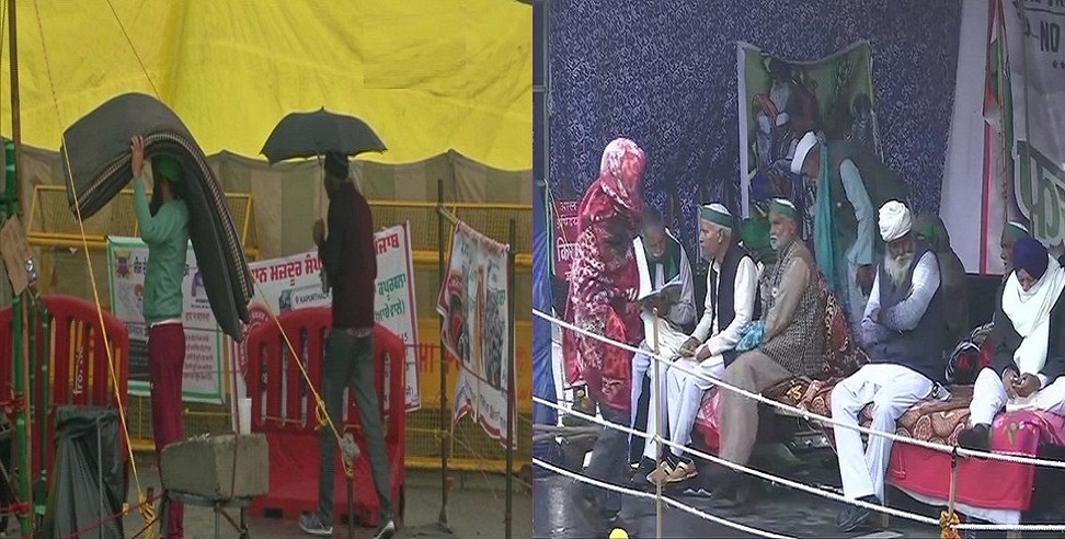 ओले और बारिश की बौछारों के बीच अन्नदाता का आंदोलन जारी, किसानों के हौसले की मिसाल हैं ये तस्वीरें, देखें