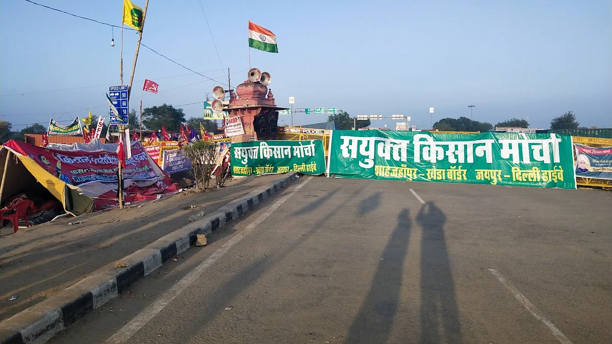 शाहजहांपुर बॉर्डर: NH48 पर ही किसानों ने बसाया ‘बड़ा गांव’, बोले- या तो कानून वापस, या हम भगवान को वापस