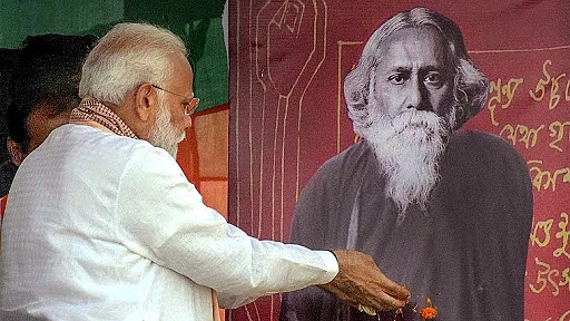 राम पुनियानी का लेखः टैगोर की विचारधारा की घोर विरोधी है बीजेपी, बंगाल चुनाव में वोट के लिए अपनाना चाहती है