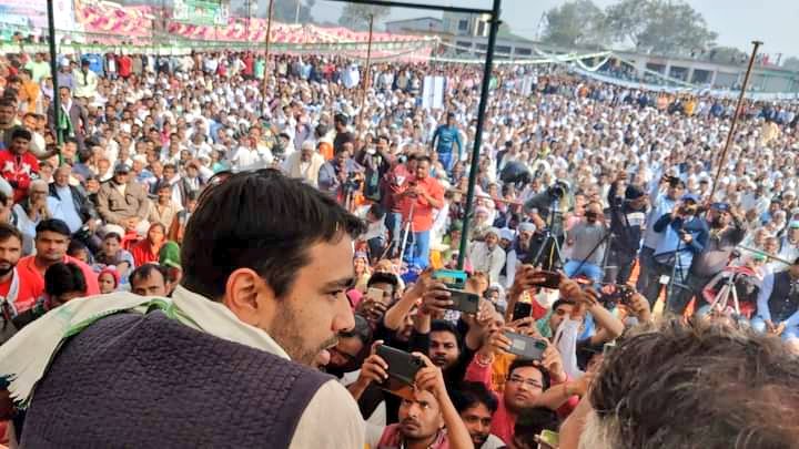 गूंज बनाए रखना, सरकार को पता चले देसी घी पीने वालों से पाला पड़ा है- अलीगढ़ किसान पंचायत में गरजे जयंत चौधरी