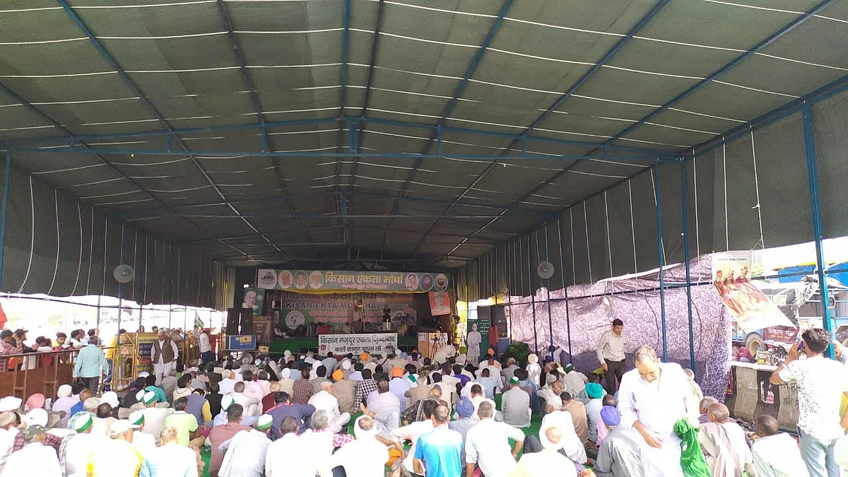 किसान अब नई चुनौती का सामना करने को तैयार, गर्मी की तपिश से बचने के लिए तैयार हुआ टेंट