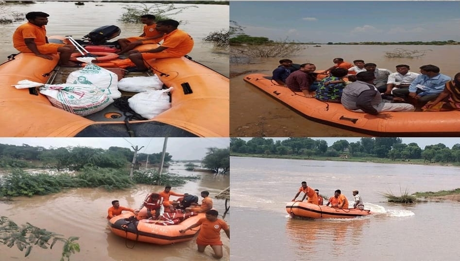 राजस्थान: बाढ़ में फंसे लोगों के बीच देवदूत बनकर आए SDRF के जवान, अबतक 161 लोगों की बचाई जान