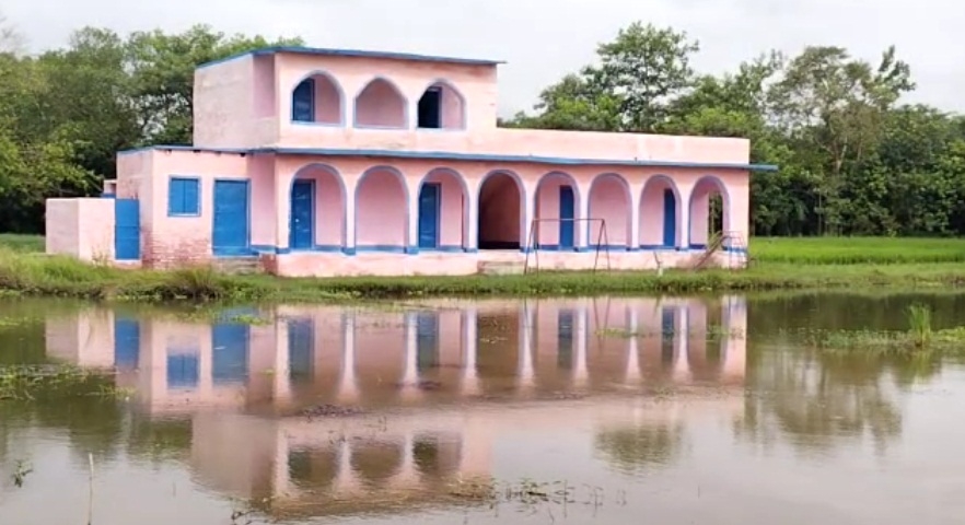 सुशासन बाबू के राज में विकास! बाढ़-बारिश ने बढ़ाई नौनिहालों की परेशानी, खेतों के मेढ़ से स्कूल जा रहे बच्चे