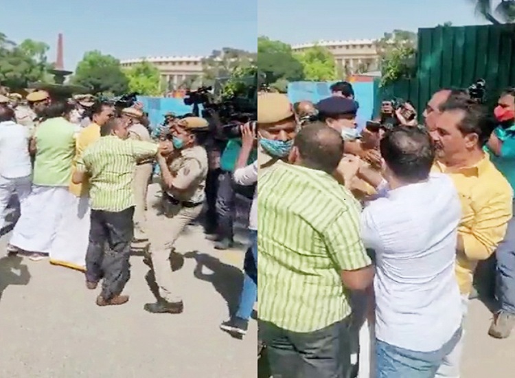केरल के कांग्रेस सांसदों ने दिल्ली पुलिस पर हाथापाई का आरोप लगाया, राजधानी में विरोध मार्च निकाल रहे थे