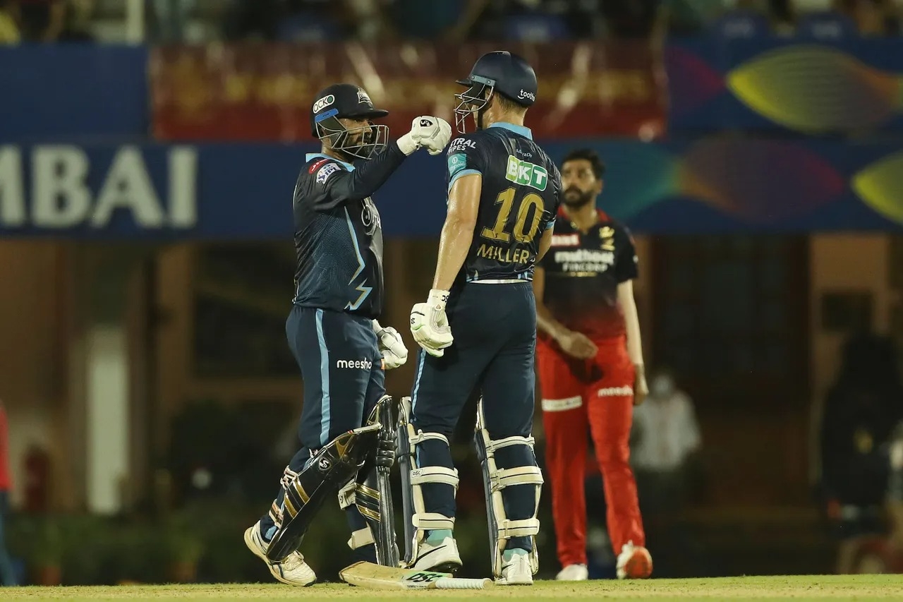 IPL 2022 : गुजरात टाइटंस ने 8वीं जीत दर्ज की, RCB को 6 विकेट से हराया, तेवतिया और मिलर की शानदार बल्लेबाजी