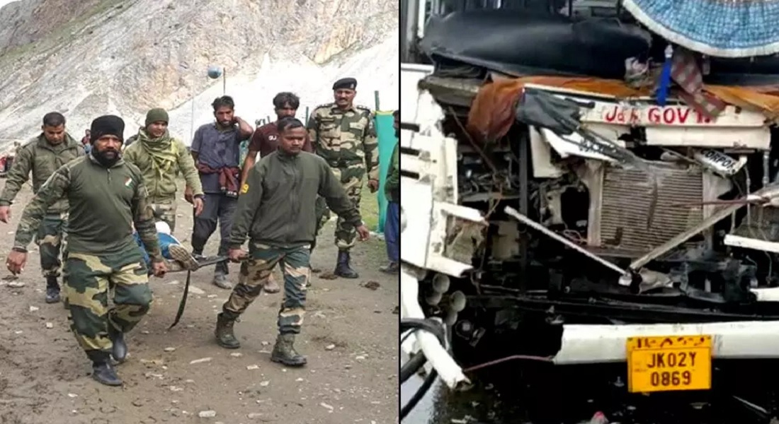 जम्मू-कश्मीर: अमरनाथ यात्रियों की बस हुई हादसे का शिकार, 20 तीर्थयात्री हुए घायल