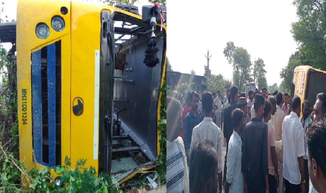 मध्य प्रदेश: 40 स्कूली बच्चों से भरी बस पलटी, एक बच्चे की दर्दनाक मौत, 4 गंभीर रूप से घायल