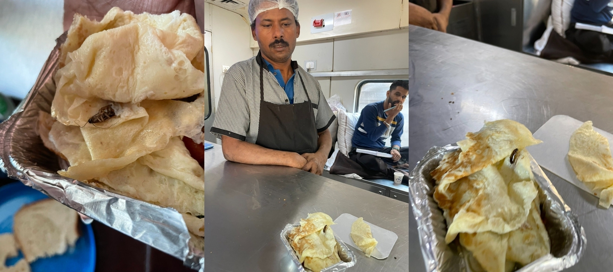 सावधान! ट्रेन में आपकी जिंदगी से खिलवाड़, राजधानी ट्रेन में ढाई साल की बच्ची को परोसे गए आमलेट में निकला कॉकरोच