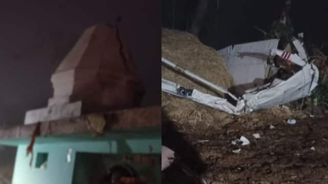 मध्य प्रदेश के रीवा कोहरे की वजह से बड़ा हादसा, मंदिर के गुंबद से टकराकर प्लेन क्रैश, पायलट की मौत, ट्रेनी घायल