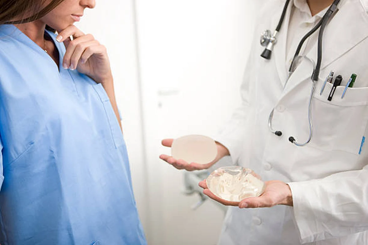 During surgery, doctors at a Delhi hospital remove approximately 23 kg of breast tissue