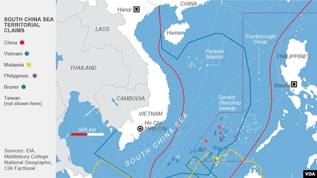 South China Sea Territorial Claims.