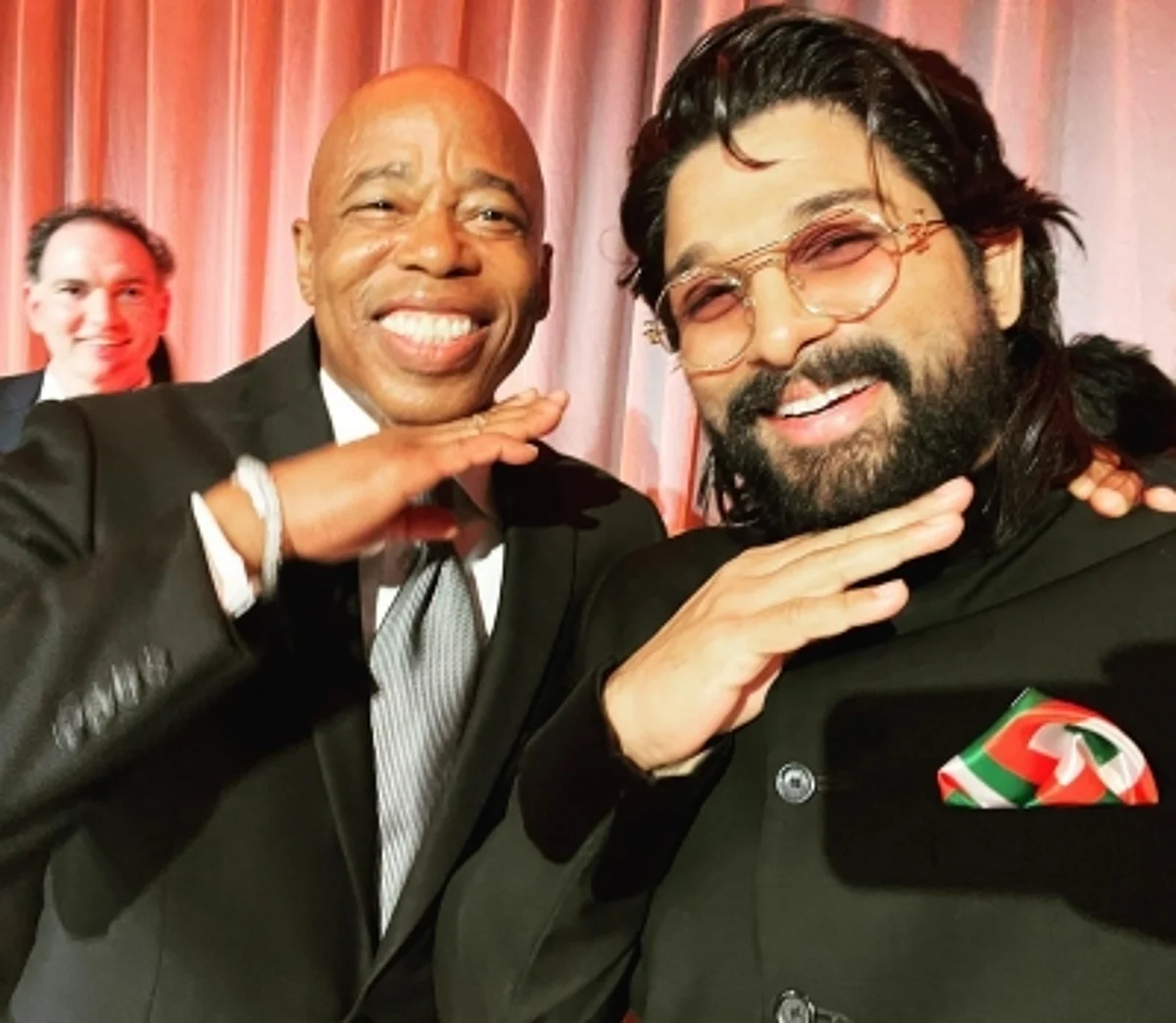 Telugu star Allu Arjun & Mayor of New York City, Eric Adams (IANS)