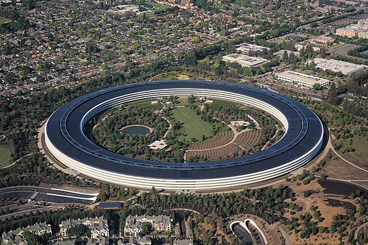 Aerial view of Apple Park, the corporate headquarters of Apple Inc., located in Cupertino, California. (File Photo)