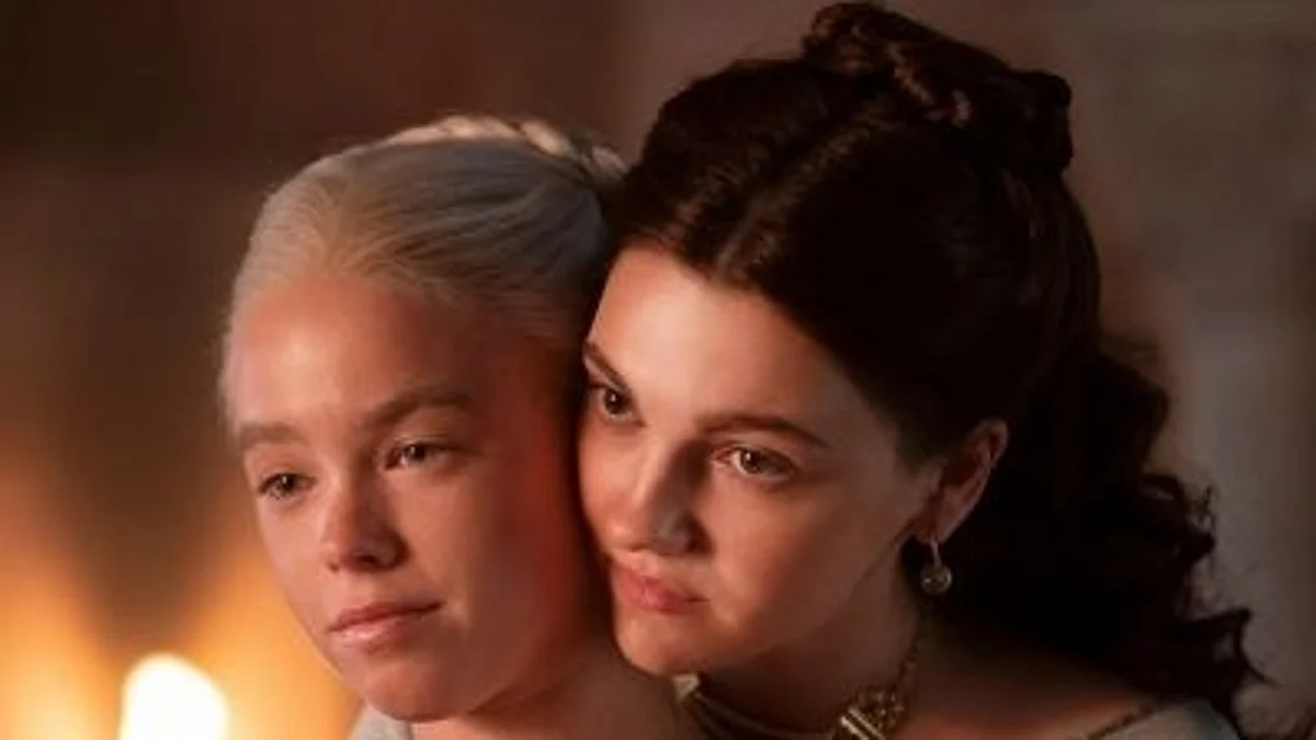 Emily Carey (Right) and Milly Alcock (Left) in a still from 'House of the Dragon'.