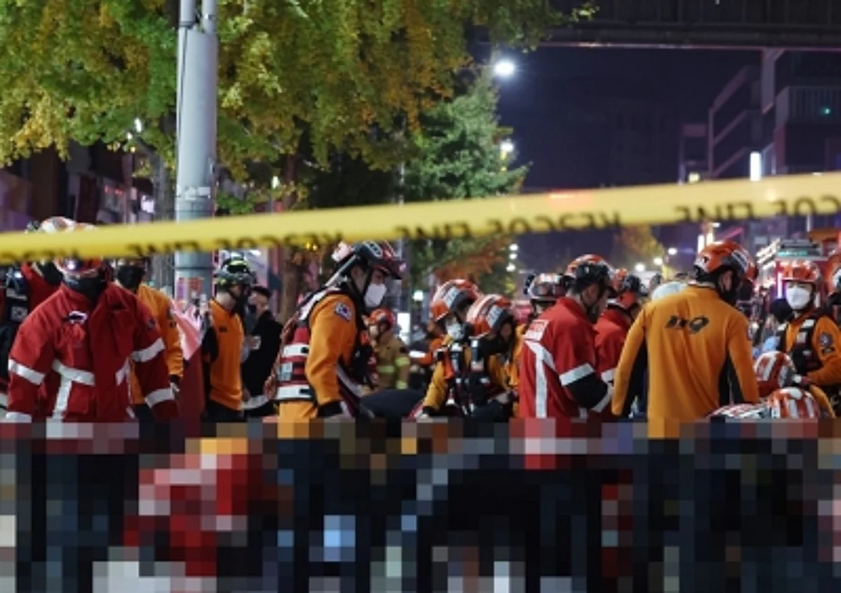 The stampede marks the worst tragedy in South Korea since the 2014 sinking of the ferry Sewol that killed 304 people, mostly high school students.