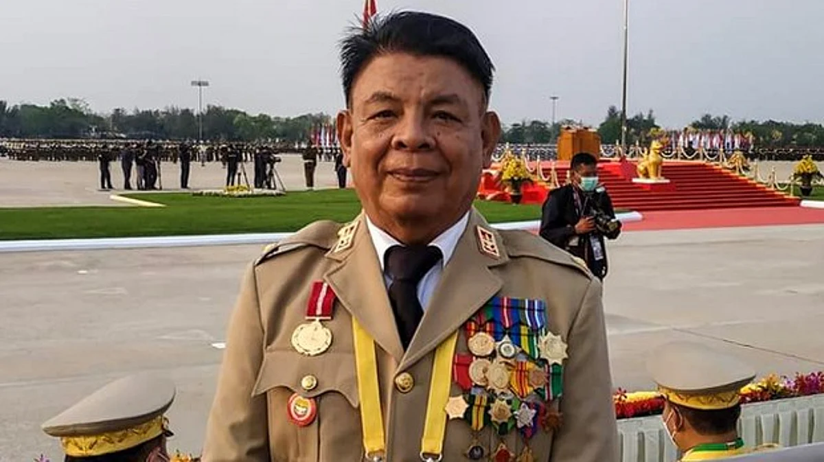 Former Brigadier General Ohn Thwin is seen in this undated photo at the Tatmadaw (Military) Day Parade in Naypyidaw, Myanmar.
