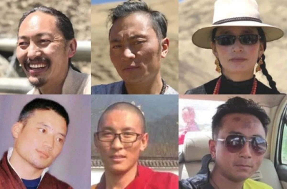 Six Tibetan activists imprisoned by China. (File Photo)