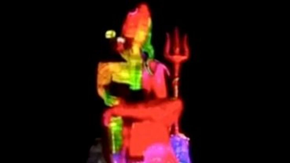 The 'world's tallest Shiva statue' is styled in a meditation posture and is said to be visible from several km away.