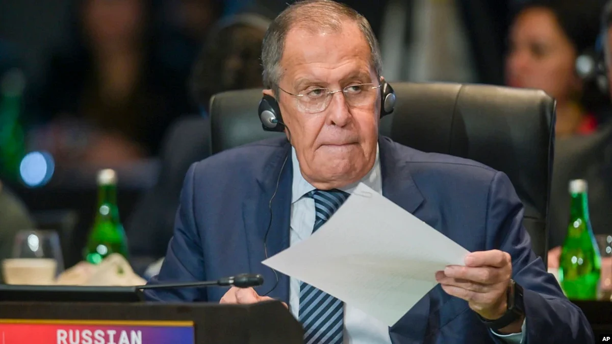 Russia's Foreign Minister Sergey Lavrov attends a working session on energy and food security during the G20 Bali Summit in Nusa Dua, Bali, Indonesia, on Nov. 15, 2022.