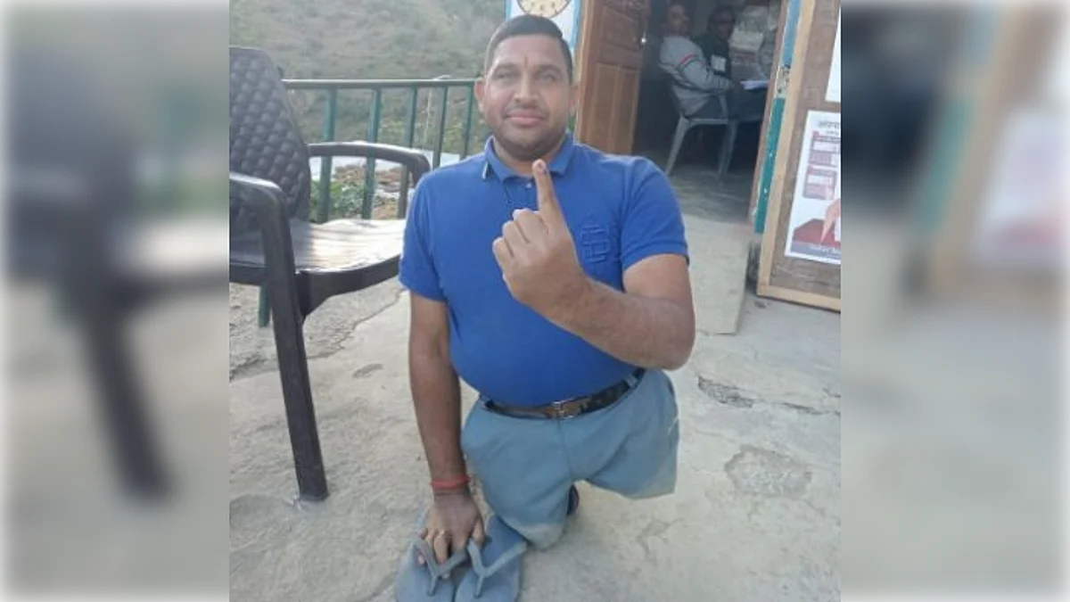 PwD voter was Pawan Kumar (34) of Bajan village in the Arki assembly constituency, Himachal Pradesh.