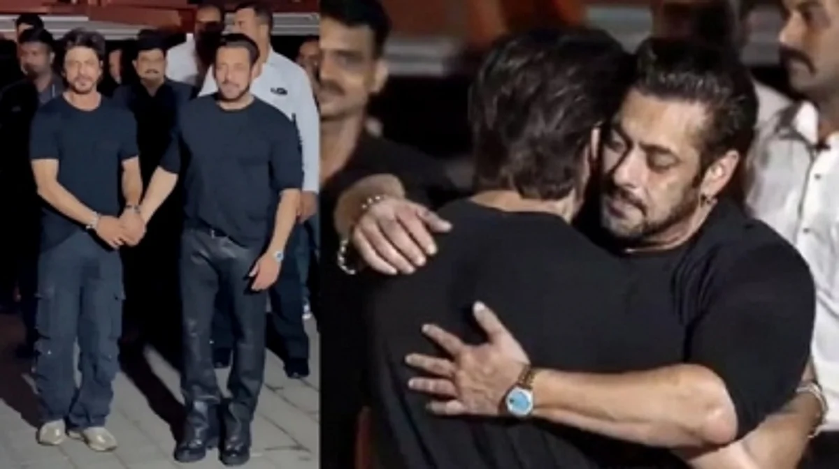 Shah Rukh Khan hugs Salman Khan on his 57th b'day