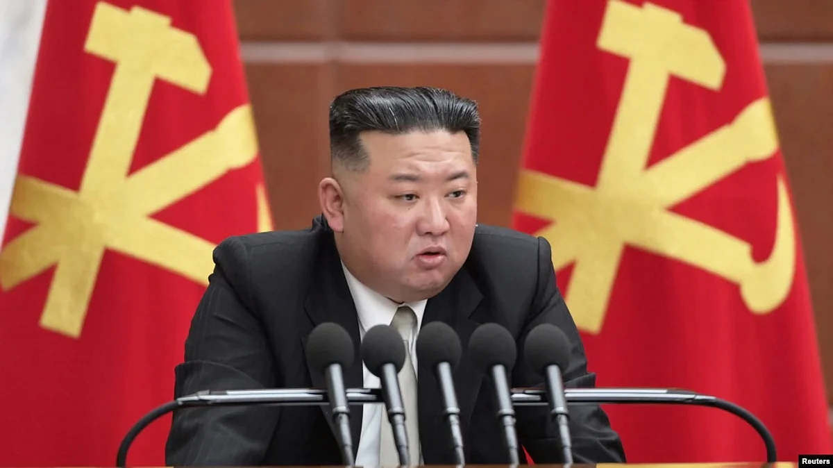 North Korean leader Kim Jong Un attends the sixth enlarged meeting of the eighth Central Committee of the Workers' Party in Pyongyang, North Korea, in this undated photo released on December 27, 2022 by North Korea's Korean Central News Agency (KCNA). (Reuters)
