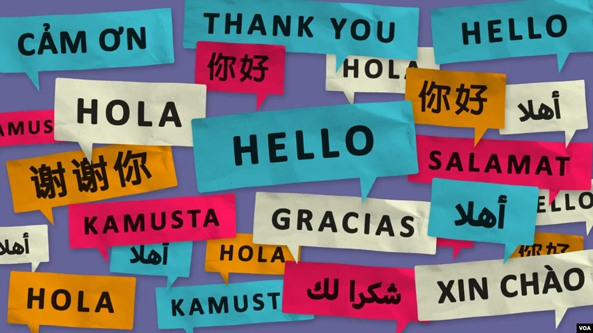 Arabic is one of the five most-spoken second languages in the U.S. Arid, who speaks mostly English to her children, is trying to teach them a little Arabic. (VOA)