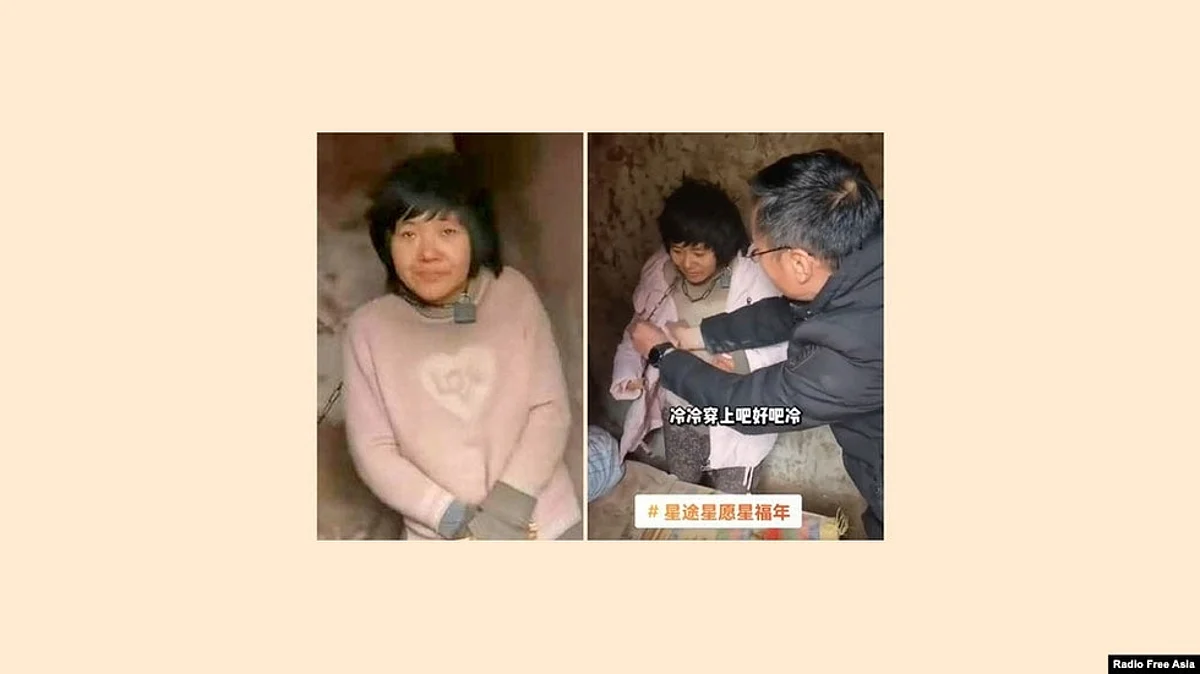 Chained Mother of eight puts China in a pickle