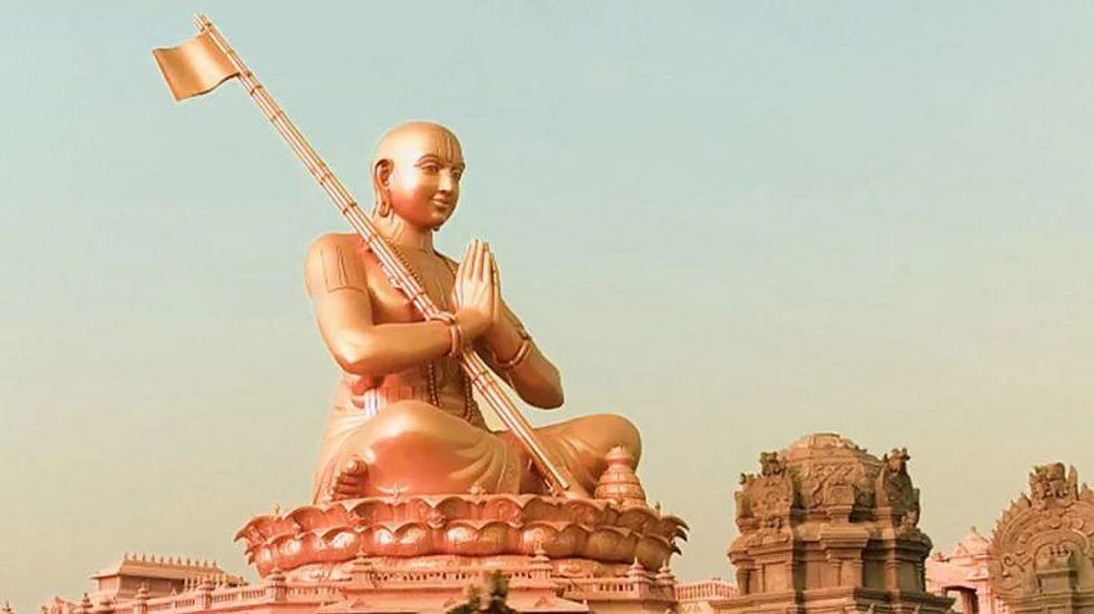 He will unveil the inner chamber's golden statue of Ramanuja.