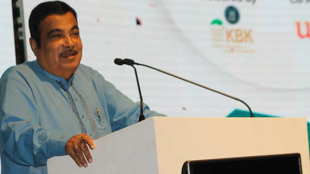 Union Minister Nitin Gadkari at an event. (PIB)