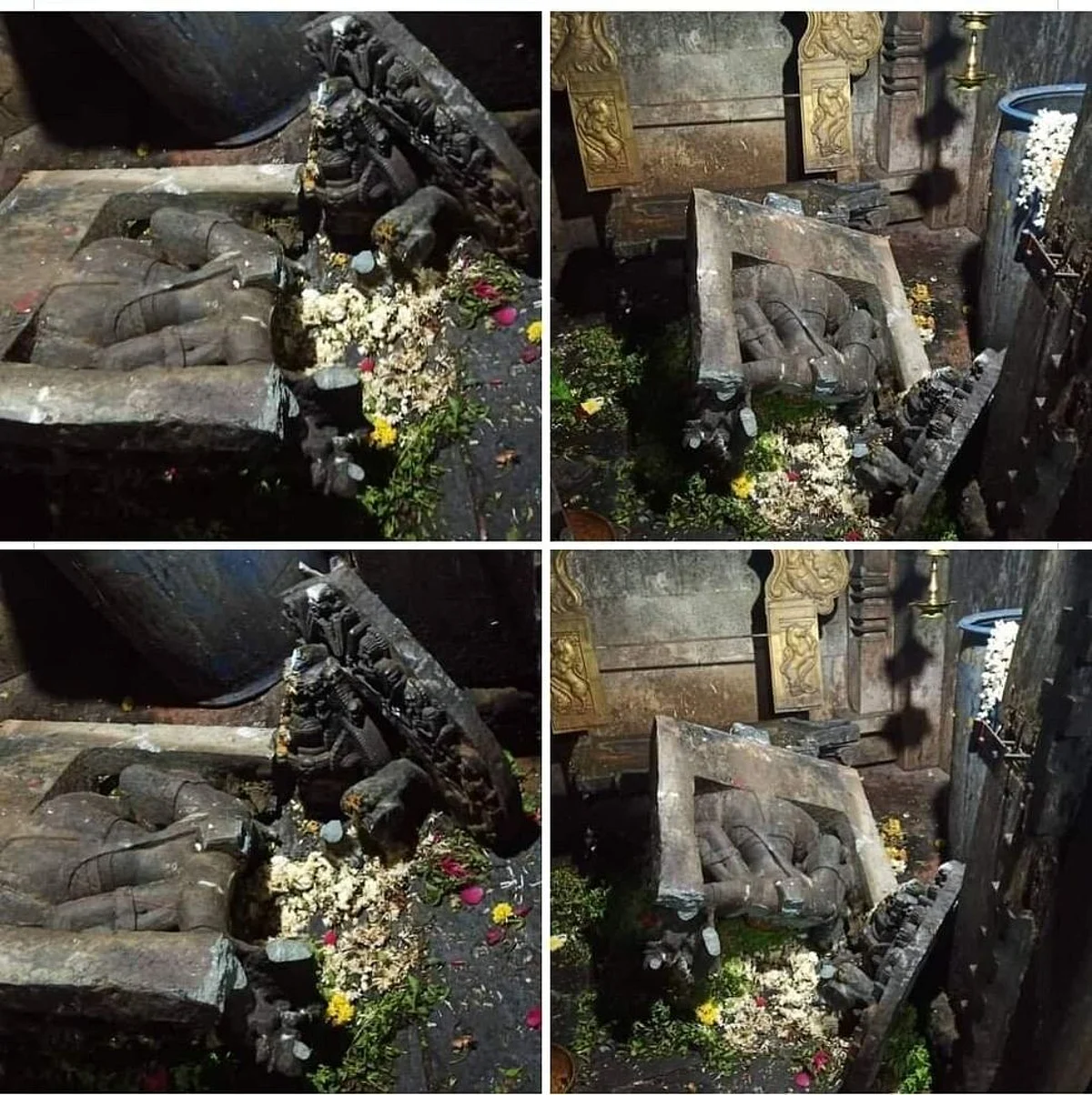 हाल ही में होयसला समय की महाकाली की मूर्ति को उपद्रवियों ने तोड़ दिया था। (सोशल मीडिया)