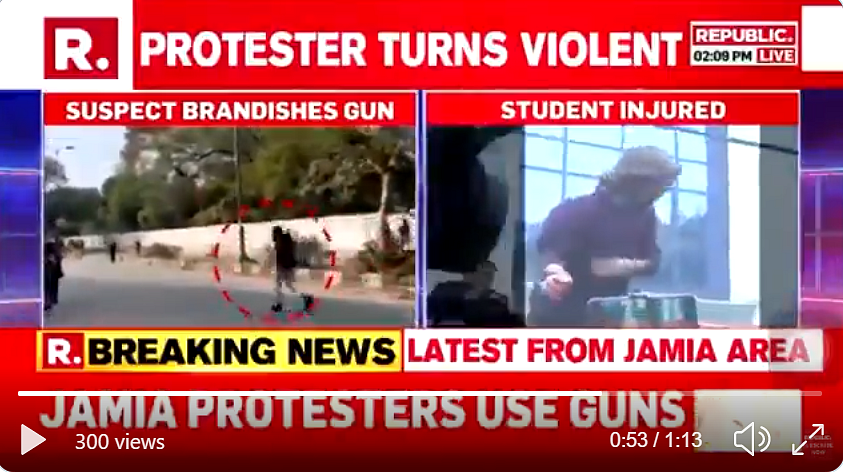 Republic Tv Gets It Wrong Says Gunman Was A Jamia Protester