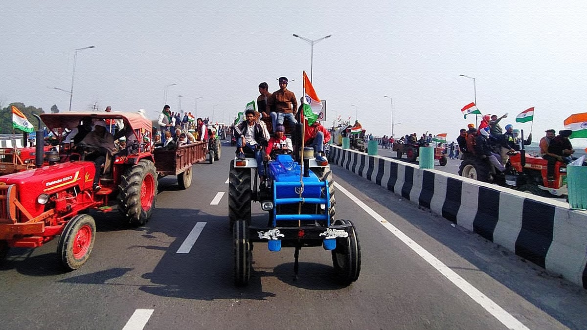 In pictures: Protesting farmers march into the capital - Vimarsana News