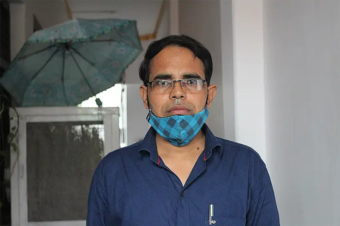 Waheed Ahmed at his home in Ayodhya.