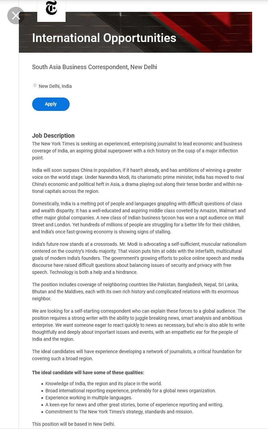 did-nyt-s-job-posting-for-a-business-correspondent-in-india-deserve-the-outrage-it-got