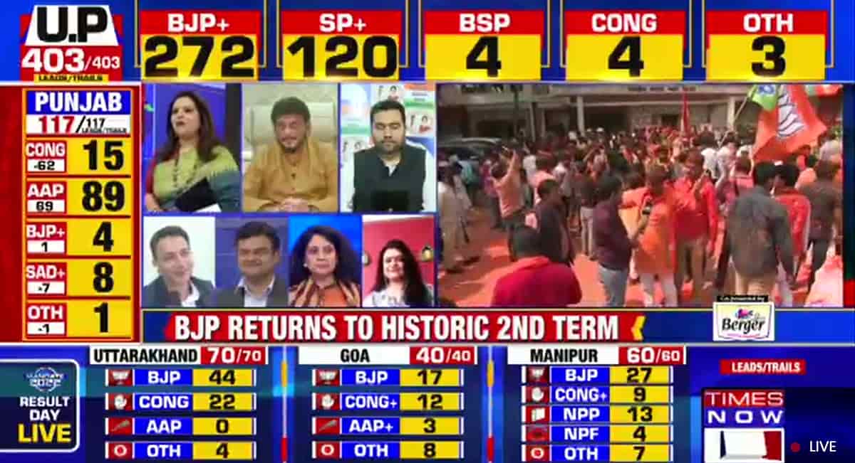 Election results LIVE: Capturing the sound and fury on TV news