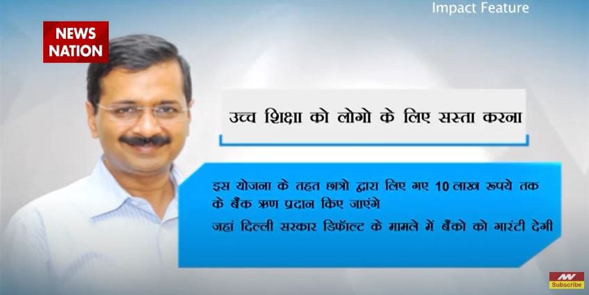 न्यूज़ नेशन में दिया गया दिल्ली सरकार का विज्ञापन
