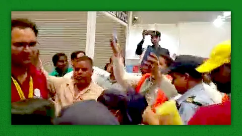 Men chanting 'Jai Shri Ram' vandalise Christian stall at Delhi ...