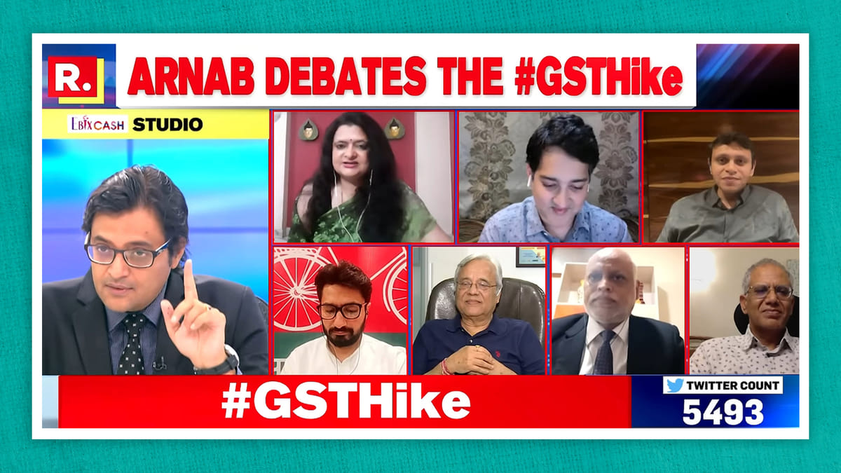 Arnab questions the government on GST rate hike. No, we are not joking