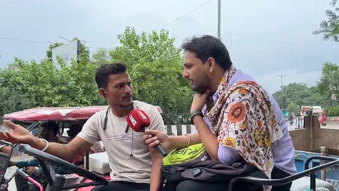 Tractor driver Jitendra speaking to Newslaundry.