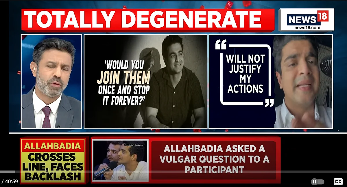 A screengrab from Rahul Shivshankar's show.