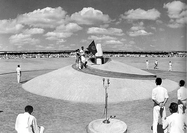 Auroville inauguration ceremony in 1968. Source: http://motherandsriaurobindo.in/